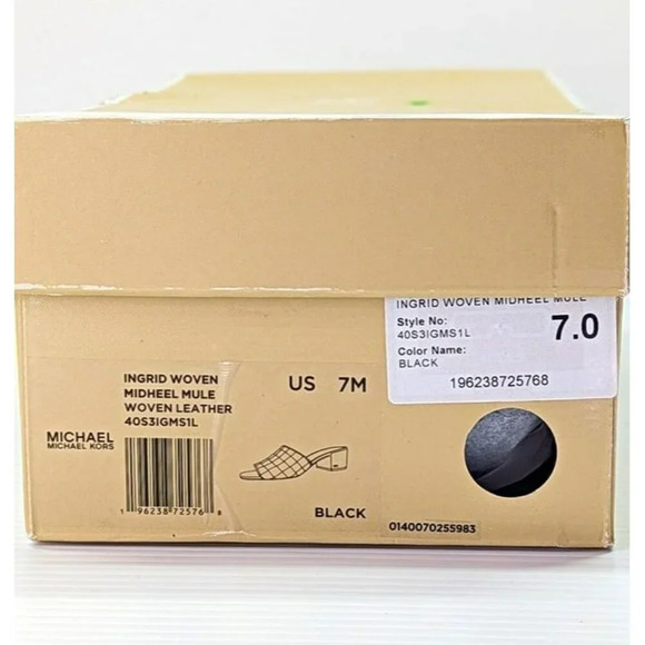 Michael Kors Women's Ingrid Woven Mid-Heel Mule Sandals Size 7 (MSRP $155) - Picture 9 of 9